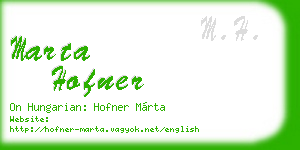 marta hofner business card